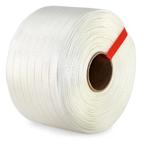Miniatura 13 de Rollo de flejado de cable tejido de 1/2 pulgada x 1500 pies, tamaño de núcleo de 6 x 3 pulgadas, resistencia a la rotura de 650 libras - Fleje