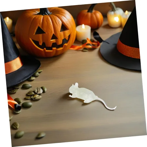 Miniatura 4 de 20Pcs Luminous Fake Mouse Halloween Tricky Rat Prank Props Glowing Scary Decorations for Haunted House and April Fool S Day