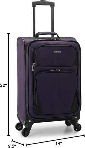Miniatura 29 de U.S. Traveler Aviron Bay - Equipaje extensible con ruedas giratorias, Color verde azulado.), US08125E23