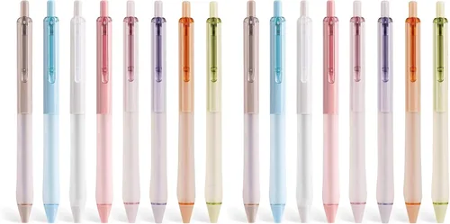 Miniatura 8 de WRITECH Bolígrafos retráctiles de tinta de gel: tinta negra de 0.028 in de punta fina media, punta extra suave, sin manchas de sangrado, bolígrafos