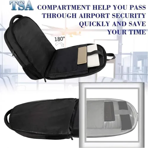 Miniatura 4 de MATEIN Mochila de viaje extra grande, compatible con TSA, de 18.4 pulgadas, para laptop con puerto de carga USB, antirrobo, aprobada para vuelos