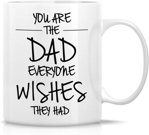Miniatura 27 de Retreez - Taza divertida con texto en inglés "No. 1 Dad", 325 ml, tazas de cerámica, mensajes divertidos, sarcásticos, motivacionales, regalos