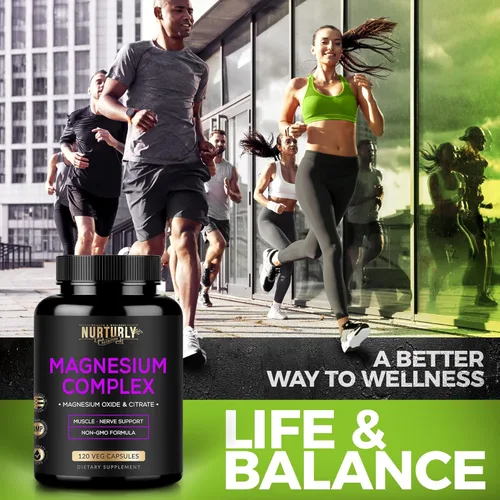 Miniatura 7 de Suplemento complejo de citrato y óxido de magnesio de 500 mg – Alta absorción máxima fuerza – Ayuda a apoyar la densidad ósea y fuerza, músculos