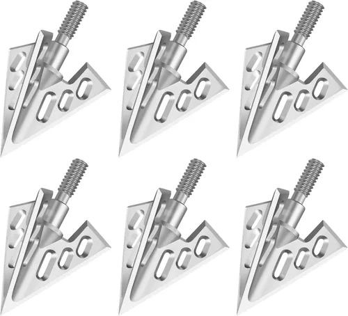 Hunting Broadheads with 3 Fixed Blade 100 Grain Screw-in Archery Broadheads Compatible with Crossbows,Recurve and Compound Bows