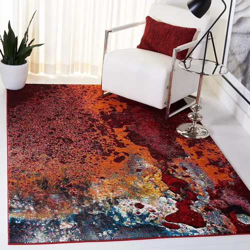 Miniatura 20 de SAFAVIEH Glacier Collection GLA124U - Alfombra moderna abstracta que no desprende pelusa, para sala de estar y dormitorio, 2 pies 3 pulgadas x 4