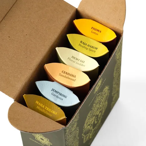 Miniatura 3 de Jembrana Incense Conos - Mezcla de 6 aromas (60 conos en total) - Loto, Gardenia, sándalo, espíritu curativo, atención plena y diosa floral