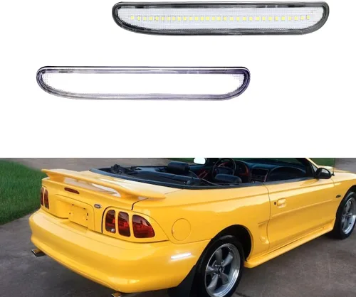 Miniatura 13 de Kit de luces LED Tonsya con lente ahumada negra para Ford Mustang V6 GT Cobra SVT 1994 1995 1996 1997 1998, lámpara de marca lateral del parachoques