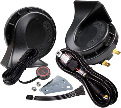 FARBIN Kit de bocinas de automóvil con botón de 12V Bocina de camión Bocina de tren fuerte para automóvil Bocinas de aire eléctricas (Bocina de