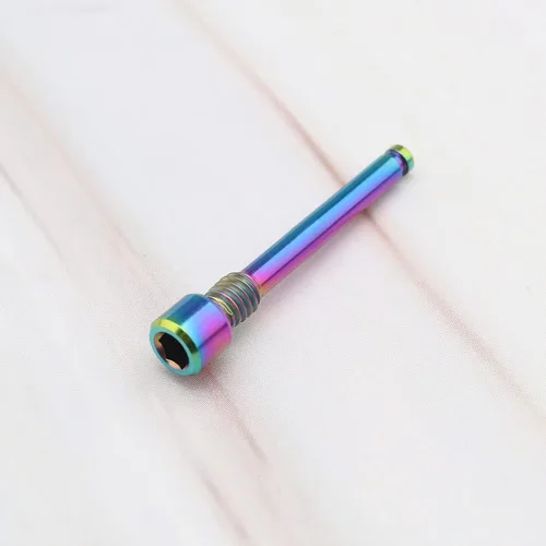 Miniatura 5 de Sing F LTD - 2 pernos de titanio M4 para pastillas de freno de disco de bicicleta, insertos de pasador roscado, pasador de pasador de disco