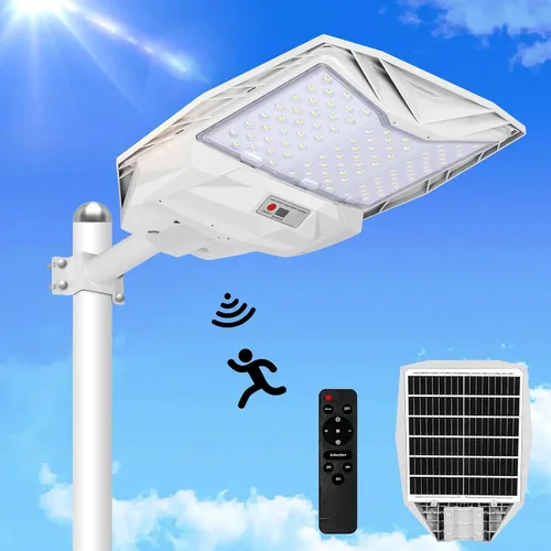 Miniatura 9 de Farolas solares para exteriores, 700000 lúmenes, luces LED brillantes con sensor de movimiento y control remoto, luces de seguridad impermeables