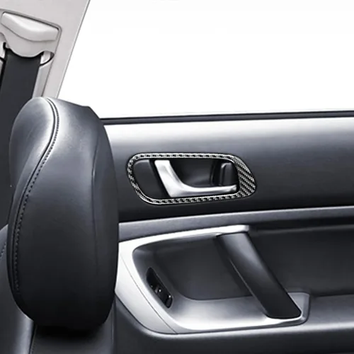 Miniatura 4 de Adhesivo de fibra de carbono real para interior de coche compatible con Subaru Legacy Outback 2005 2006 2007 2008 2009 4 piezas accesorios