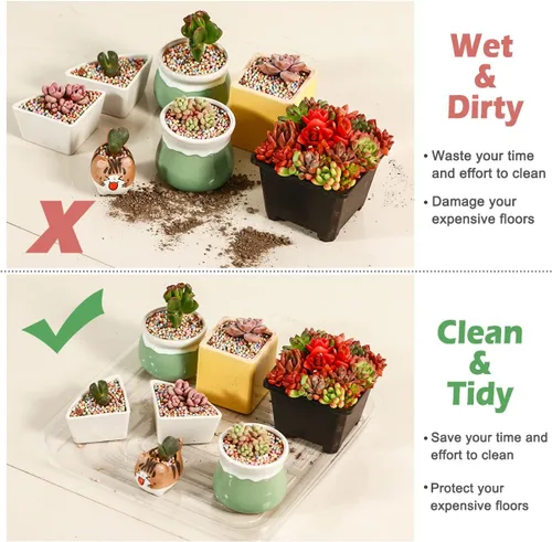 Miniatura 2 de Paquete de 30 platillos de plantas para interiores, bandejas de plantas de 4 pulgadas para macetas, bandejas de plástico para plantas, bandejas