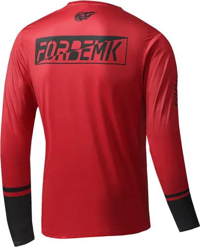 Miniatura 2 de FORBEMK Camisas de bicicleta para hombre, de manga larga, secado rápido, absorbe la humedad, para correr, senderismo, ciclismo, camiseta de manga