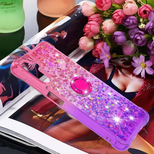 Miniatura 7 de Funda para Samsung Galaxy A13 5G, Gradient Quicksand Series Glitter Bling Flowing Liquid Flotante TPU Bumper Cushion Reforzado Corners Women Phone