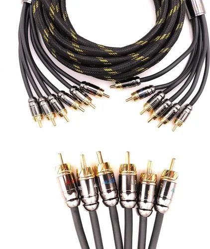 Miniatura 5 de Elite Audio EA-PROK8 + EA-PRO617 Pro Series Kit de cableado de amplificador con combo RCA de 6 canales, 1000 W de potencia máxima, 8GA, cable