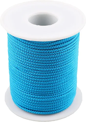 Miniatura 24 de Cuerda de hilo de nailon para jardinería, pulseras trenzadas, manualidades (0.039 in-394 pies, café)