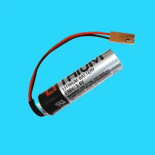 Miniatura 3 de (4 piezas) ER6V/3.6V 2400mAh batería de litio de repuesto con enchufe marrón para batería PLC y sistema M64