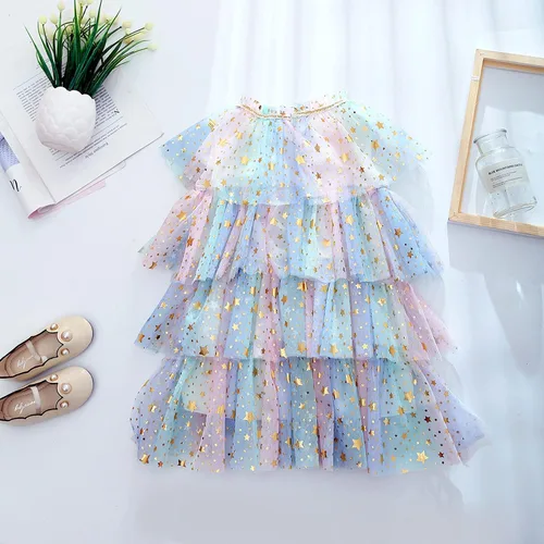 Miniatura 3 de Ropa para niñas de 7 a 16 niveles de tul para bebé, princesa, vestido sin mangas, vestido y falda para niñas
