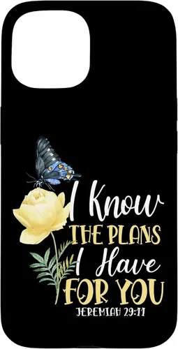 Miniatura 6 de Christian Bible Verse Butterfly Rose Flower Jeremiah 29:11 Case for iPhone 17