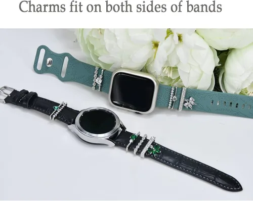 Miniatura 2 de Abalorio de Correa de Reloj, Anillos Decorativos Compatibles con Correas de Silicona de Apple para Mujeres 49mm 45mm 44mm 42mm 41mm 40mm 38mm