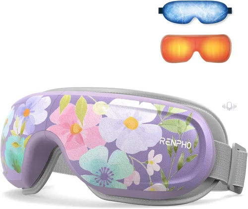 Miniatura 11 de RENPHO - Masajeador de ojos con control de voz de calor y enfriamiento, regalos de cumpleaños para mujeres y hombres, HSA elegible para FSA, máscara