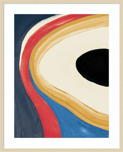 Miniatura 7 de Amanti Art Framed Wall Art Print 21x17 In the Groove II Retro by Danhui Nai, Abstract Wall Art, Modern Contemporary Decor, Small Poster Painting