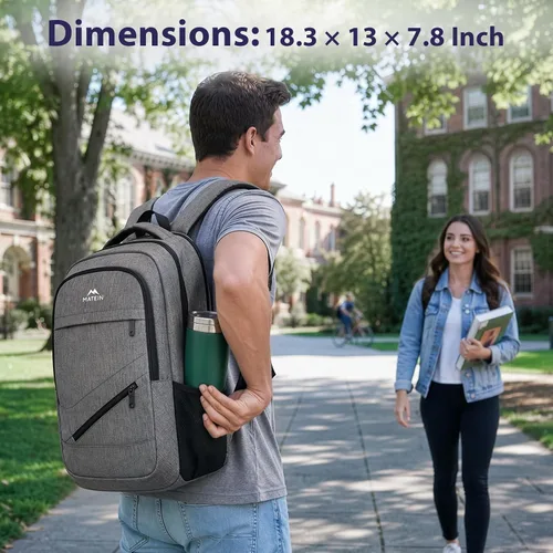 Miniatura 8 de MATEIN - Mochila para laptop de gran capacidad para mujeres, mochila de viaje aprobada por TSA con correa para equipaje y puerto USB, mochila