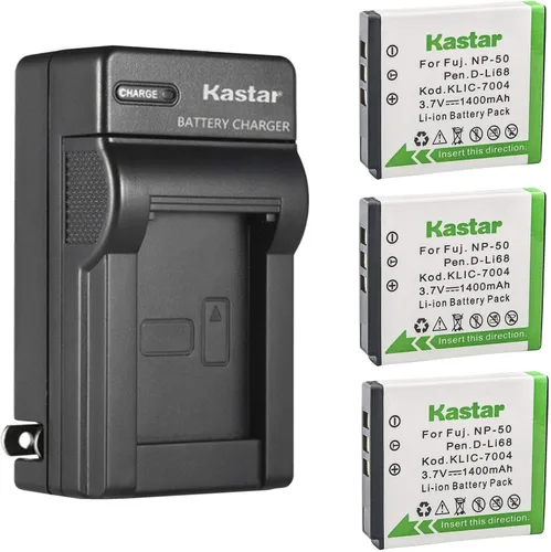 Miniatura 6 de Kastar Cargador de batería de pared de CA FNP-50 para Fujifilm NP-50, NP-50A, BC-50, cargador BC-45W, FinePix X10, FinePix X20, FinePix XP100