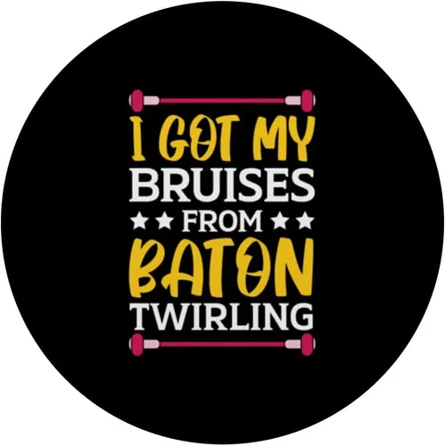 Miniatura 3 de I Got My Moretes From Baton Twirling Gymnast Majorette PopSockets Swappable PopGrip