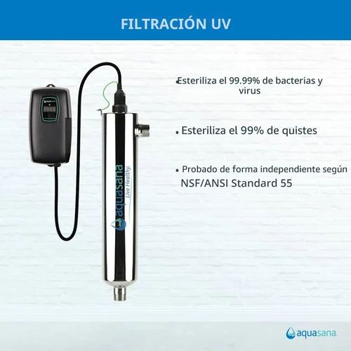 Miniatura 4 de Aquasana Sistema de Filtro de Agua para Toda la Casa 1,000,000 Galones Alternativa de Suavizante Sin Sal UV, Carbón y KDF Combate hasta