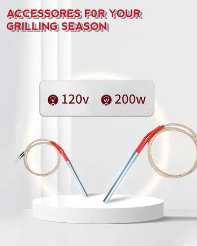 Miniatura 4 de Paquete de 2 encendedores de repuesto para barras calientes Traeger, Pit Boss, Camp Chef y Z Grills, Oklahoma Joe's – Elemento calefactor resistente