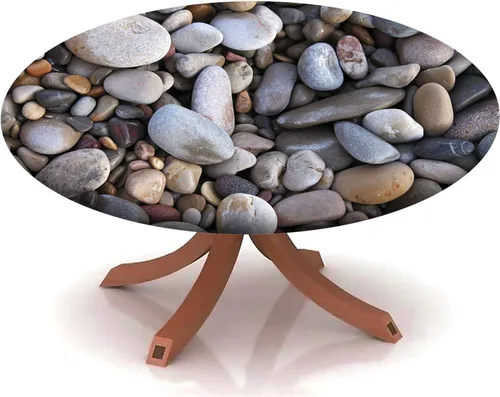 Miniatura 24 de Mantel con patrón de playa, borde elástico, impermeable, lavable, para uso en interiores y exteriores, patio, turquesa aguamarina, para mesas
