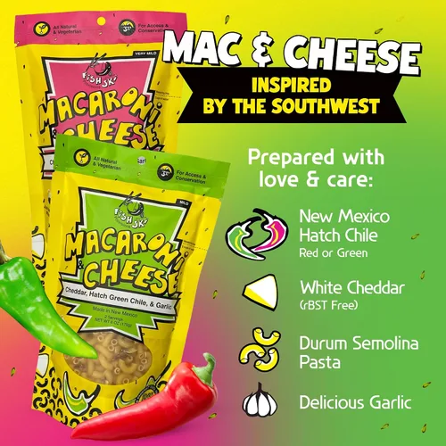 Miniatura 4 de FishSki - Macarrones con queso, paquete variado rojo y verde (2 paquetes de 6 onzas) 6.00 oz cada uno