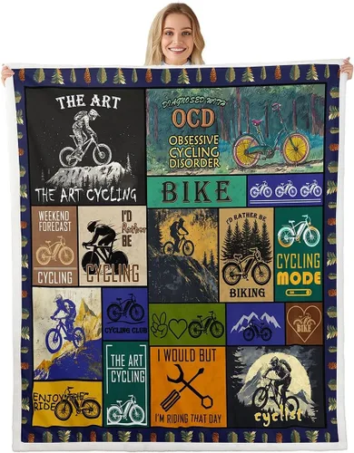 Miniatura 19 de Golf Fleece Blanket,Vintage Sports Game Golf Club Player Silhouette Bed Blanket for Adults Teens,Rustic Lake House Boating Beige Black Room