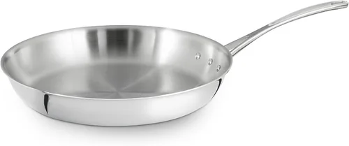 Miniatura 5 de Calphalon sartén para omelette de acero inoxidable con triple remache, de 8 pulgadas, Sartenes para omelette, 10" (25.4 cm)
