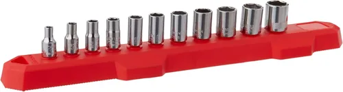 CRAFTSMAN Juego de zócalos, métrica, unidad de 1/4 pulgadas, 6 puntos, 11 piezas (CMMT12041)