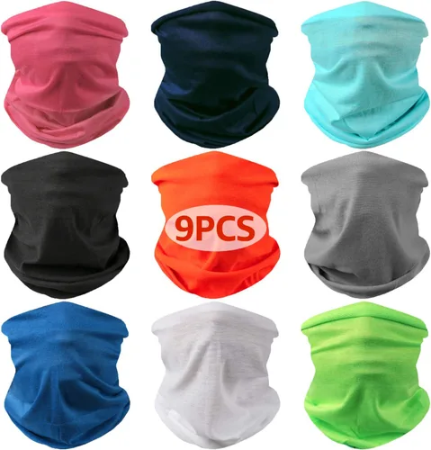 Polaina para el cuello, máscara facial, bandanas, reutilizable, cubierta de pesca, motocicleta, hombres y mujeres, bufanda para exteriores