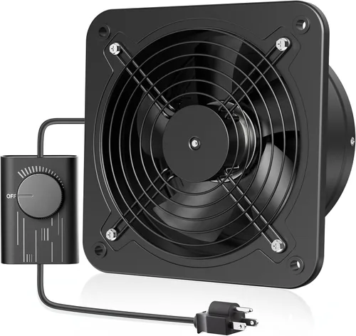 Miniatura 10 de HG Power Ventilador de escape de 6 pulgadas con controlador de velocidad, ventilador de pared de 308 CFM para cocina, baño, extractor de metal