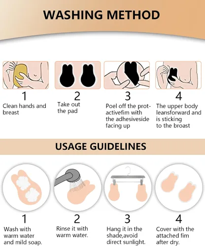 Miniatura 3 de Sticky Bra Adhesive Nipple Covers Invisible Lift Up for Large Push Up Strapless Backless Bras for Women Black