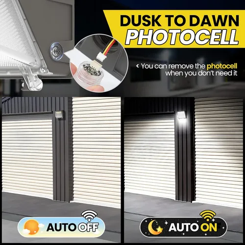 Miniatura 4 de YARBO Paquete de luz LED de pared de 80 W, 60 W, 40 W, 3 CCT seleccionables con fotocélula del atardecer al amanecer, 22500 lm 150 lm/W, AC100-277
