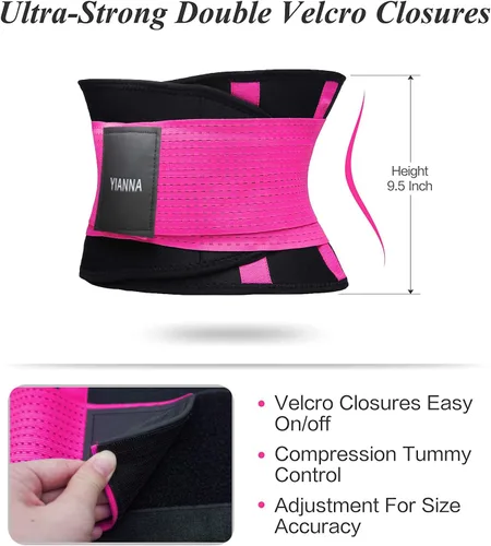 Miniatura 3 de YIANNA Waist Trainer Belt for Women Waist Trimmer Weight Loss Workout Fitness Back Support Belts