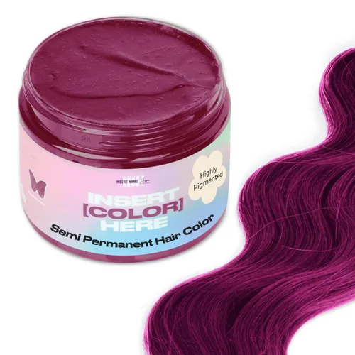 INH Tinte semipermanente para el cabello, acondicionador de depósito de color, tinte rosa para el cabello, sin blanqueador, sin peróxido, tinte