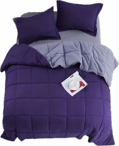Miniatura 7 de HUAJIE Juego de edredón acolchado reversible alternativo de plumón de 3 piezas, para todas las estaciones, tamaño matrimonial y queen