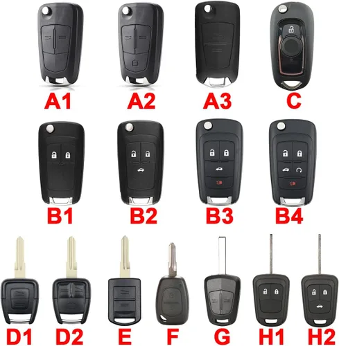 Miniatura 3 de Para Opel Monza Mokka Key Shell Casos Silicona Car Key Cover (azul)