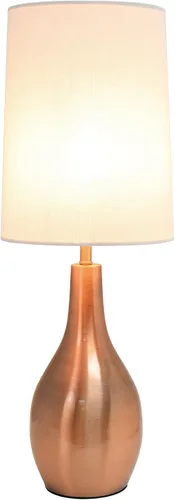 Miniatura 2 de Simple Designs LT3303-BSN Lámpara de mesa de 1 luz en forma de lágrima, níquel cepillado, 7 x 7 x 19.5 pulgadas