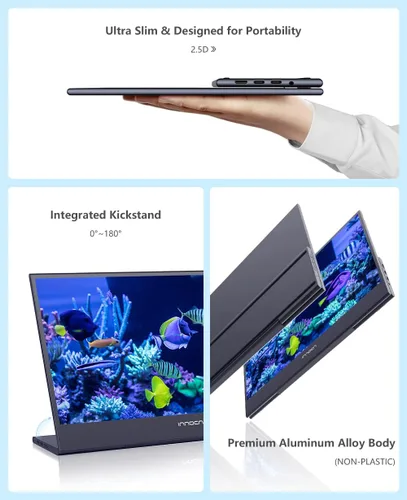 Miniatura 5 de INNOCN Monitor portátil 4K de 15.6 "Pantalla táctil 3840 x 2160 USB C HDMI Monitor externo para juegos segunda pantalla de computadora Monitor