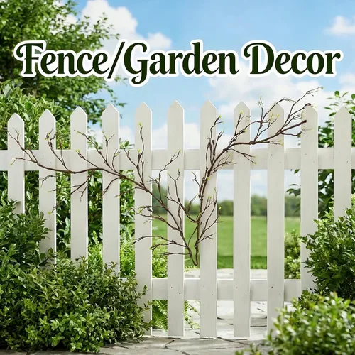 Miniatura 7 de Ramas de árbol de flores artificiales grandes y flexibles de 118 pulgadas, ramitas de cerezo, tronco de madera de hiedra, plantas colgantes falsas