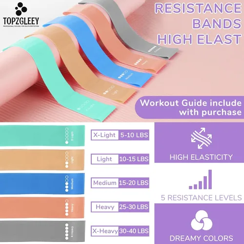 Miniatura 4 de TOPZGLEEY Juego de anillos y pelotas de pilates con bandas de resistencia, equipo de pilates para entrenamiento en casa, anillos de pilates de 14