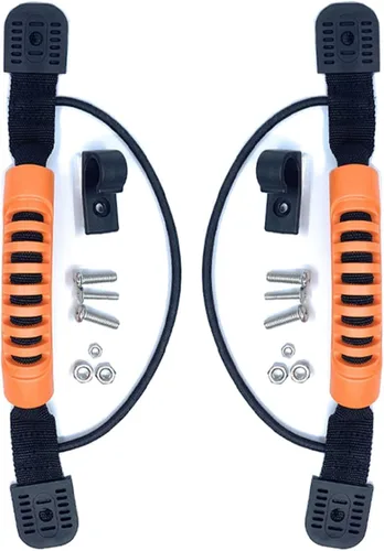 Miniatura 4 de Asas de transporte para kayak, canoa y barco, asas de transporte con tornillos para kayak oceánico, emoción, kayaks, equipaje negro 4