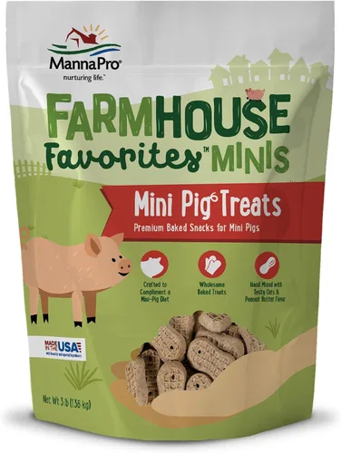 Miniatura 7 de Manna Pro Farmhouse Favorites - Mini golosinas de cabra y ganado - Bocadillos horneados prémium para mini cabras y mini ganado - Mezclado a mano
